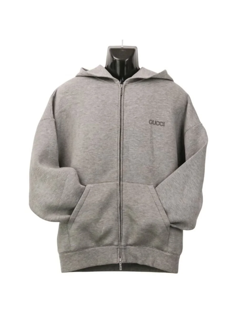 Gucci Jersey Sweatshirt Zip Hoodie S Gray